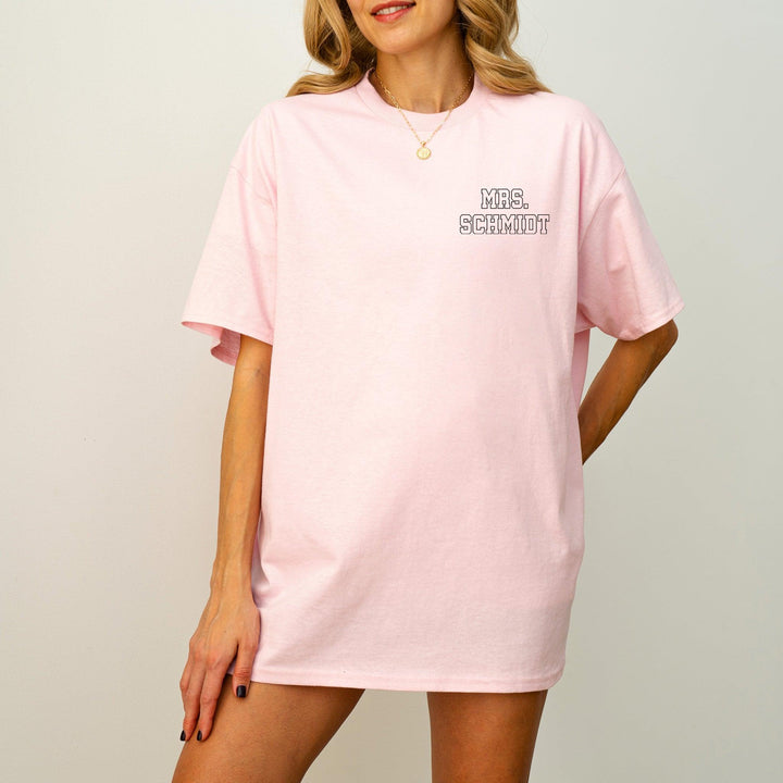 Braut-Shirt mit Namen | Mrs. T-Shirt | Personalisiertes Hochzeitsgeschenk-FaceeCo