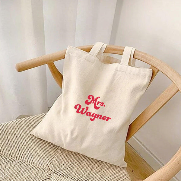 Braut-Tasche mit individuellem Namen-FaceeCo