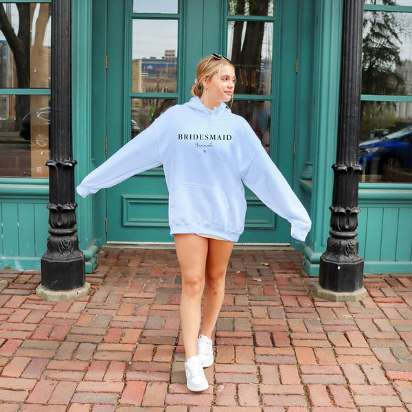 Bridesmaid Kapuzenpullover mit Namen | Hoodie für den JGA, personalisiert-FaceeCo