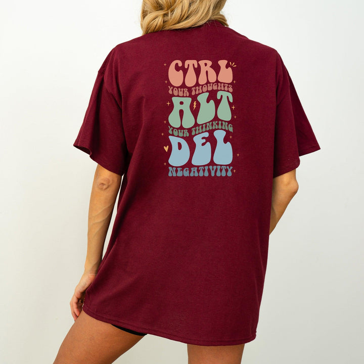 Ctrl Alt Del T-Shirt "Control Thoughts"-FaceeCo