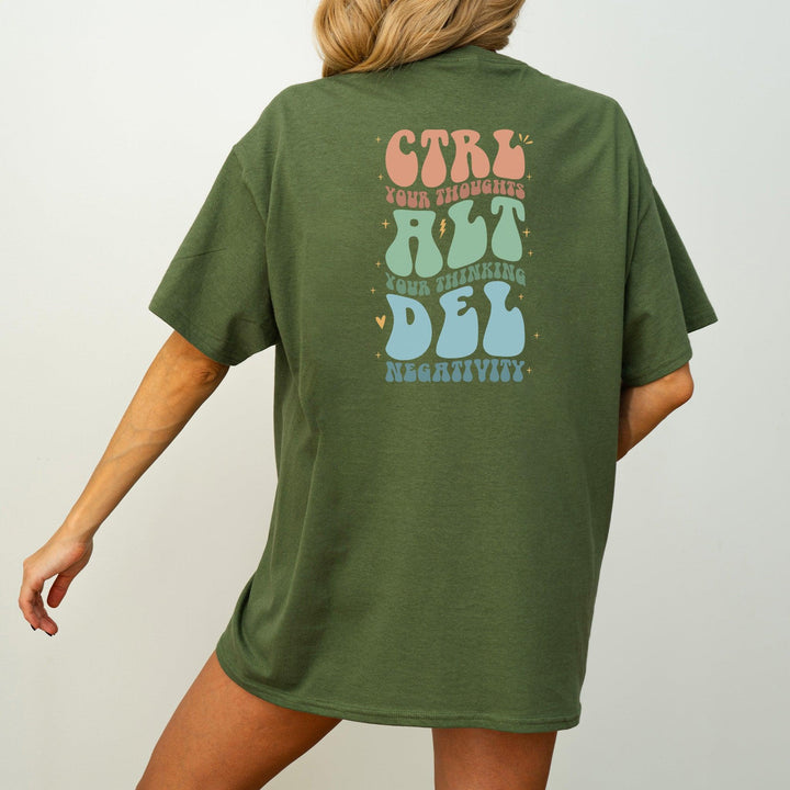 Ctrl Alt Del T-Shirt "Control Thoughts"-FaceeCo