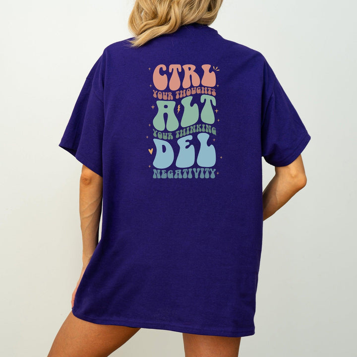 Ctrl Alt Del T-Shirt "Control Thoughts"-FaceeCo