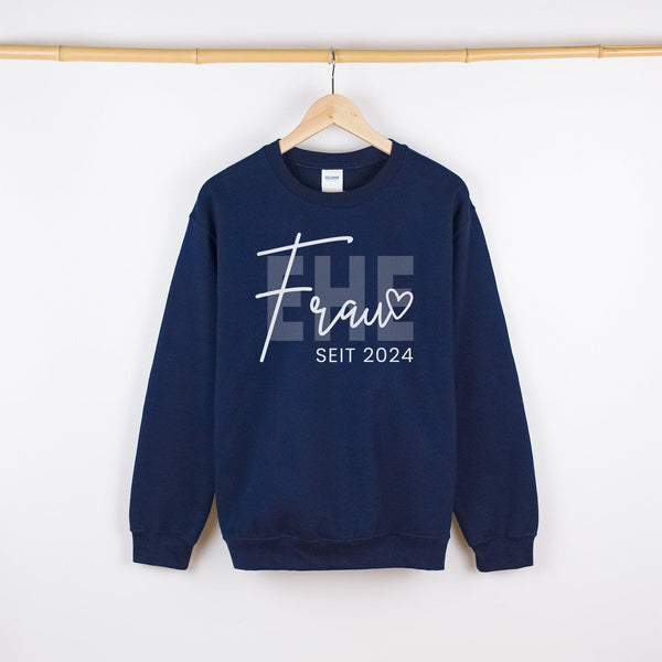 Ehefrau seit Pullover mit personalisierter Jahreszahl-FaceeCo