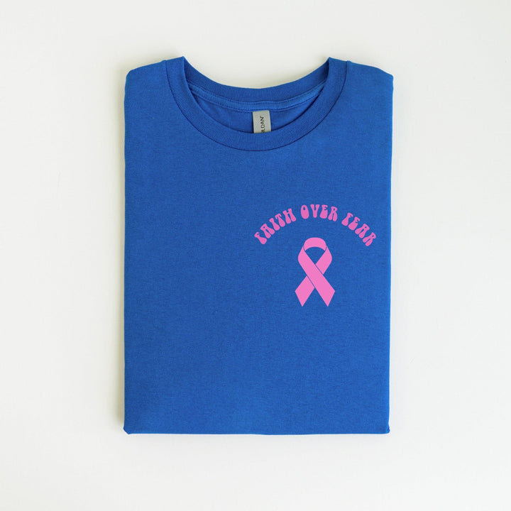 "Faith Over Fear" T-Shirt | Krebs Bewusstseins-Shirt-FaceeCo