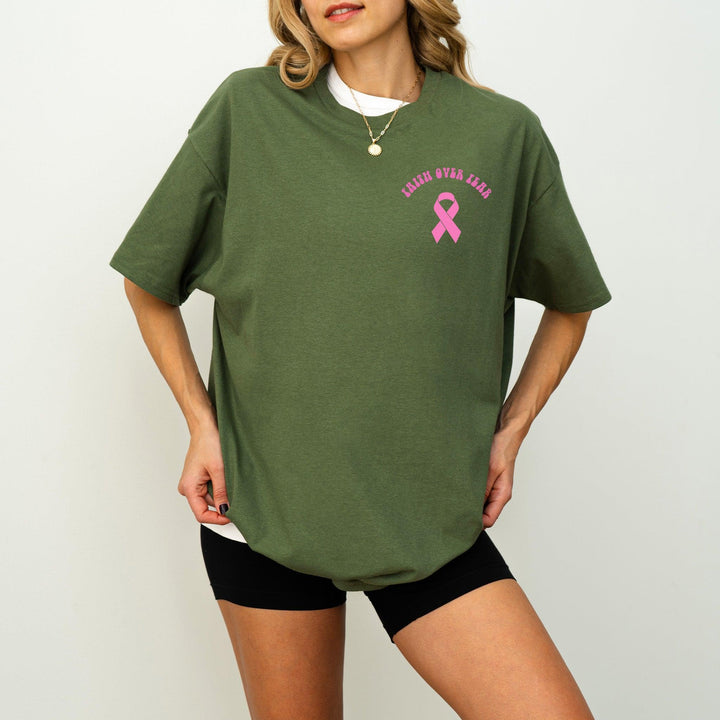 "Faith Over Fear" T-Shirt | Krebs Bewusstseins-Shirt-FaceeCo