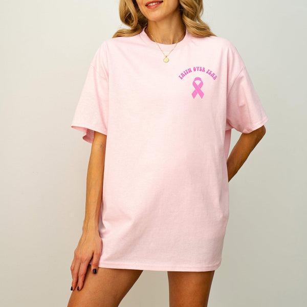 "Faith Over Fear" T-Shirt | Krebs Bewusstseins-Shirt-FaceeCo