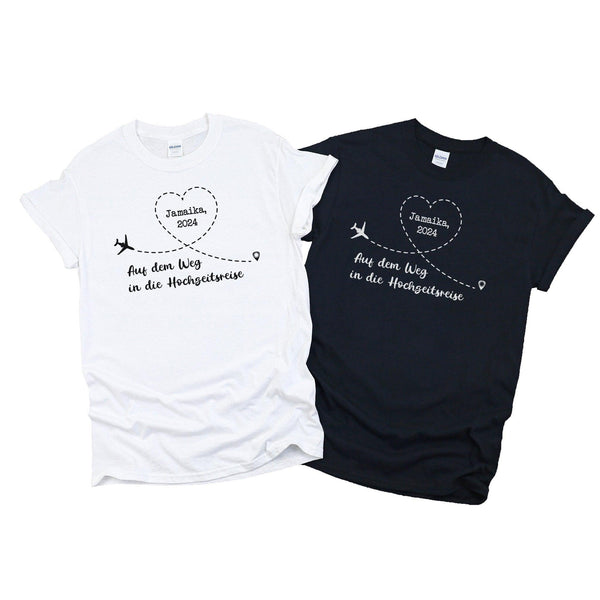 Individuelles T-Shirt für das Hochzeitspaar – perfekt für die Flitterwochen-FaceeCo