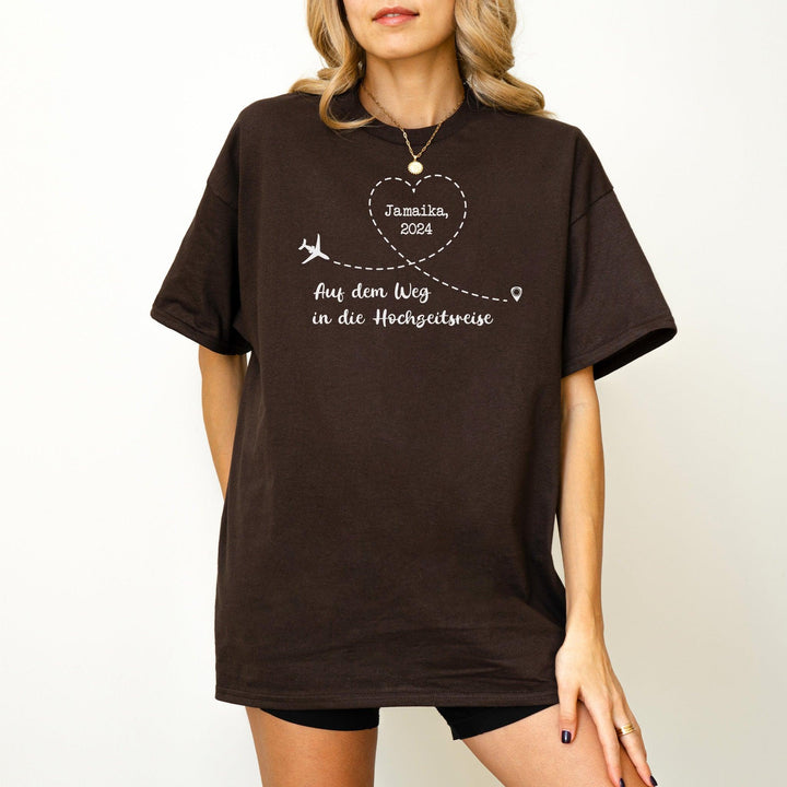 Individuelles T-Shirt für das Hochzeitspaar – perfekt für die Flitterwochen-FaceeCo