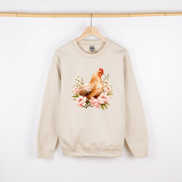 Floral-Huhn-Pullover | Süßer Sweater im Landhaus-Stil-FaceeCo
