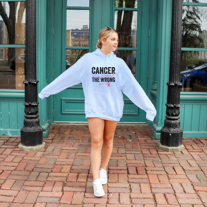 Gemütlicher Kapuzenpullover "Cancer You Picked The Wrong Girl"-FaceeCo