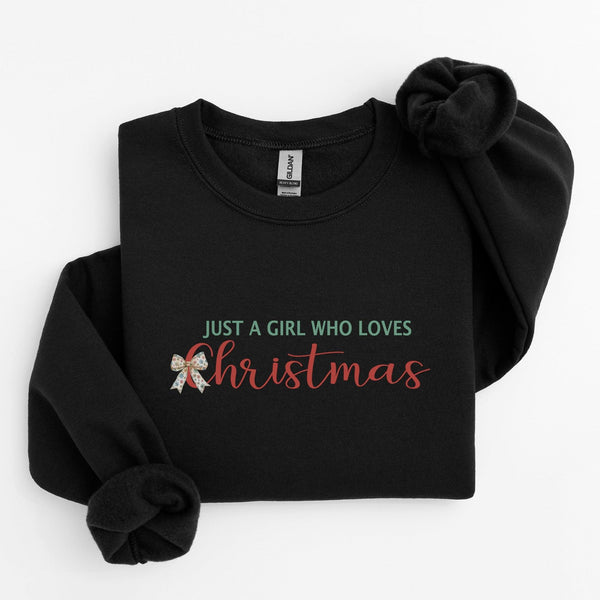 Gemütlicher Pullover "Just a Girl Who Loves Christmas"-FaceeCo