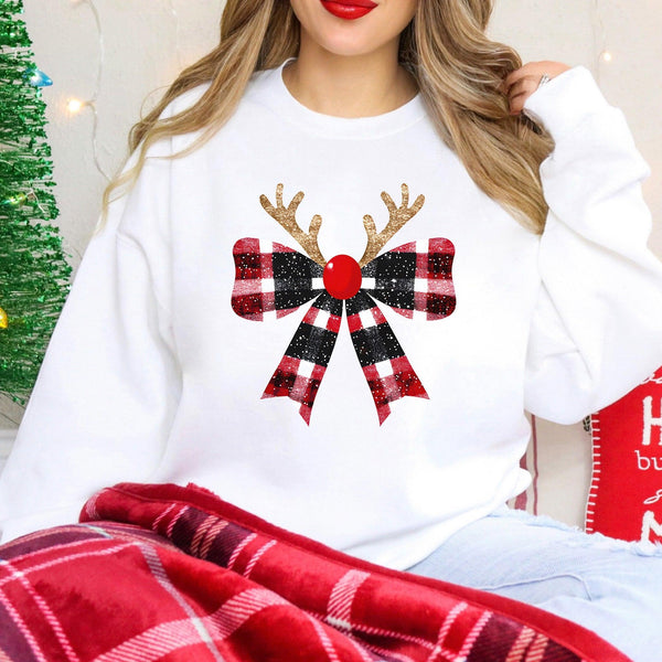 Gemütlicher Rentier Pullover | Süßer Weihnachts-Rentier Sweatshirt-FaceeCo