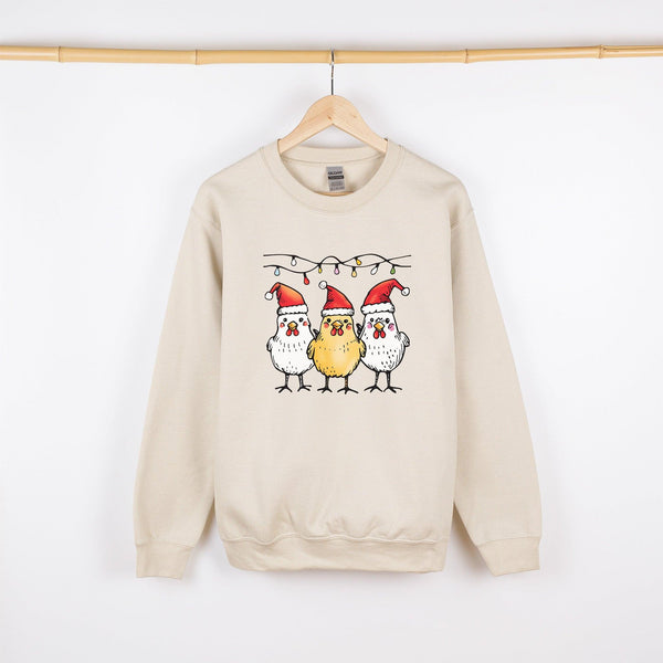 Gemütlicher Weihnachts-Hühner Pullover | Festlicher Hühner-Sweatshirt-FaceeCo