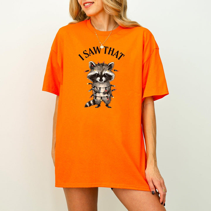 "I Saw That" T-Shirt | Weihnachtswaschbär-Shirt-FaceeCo