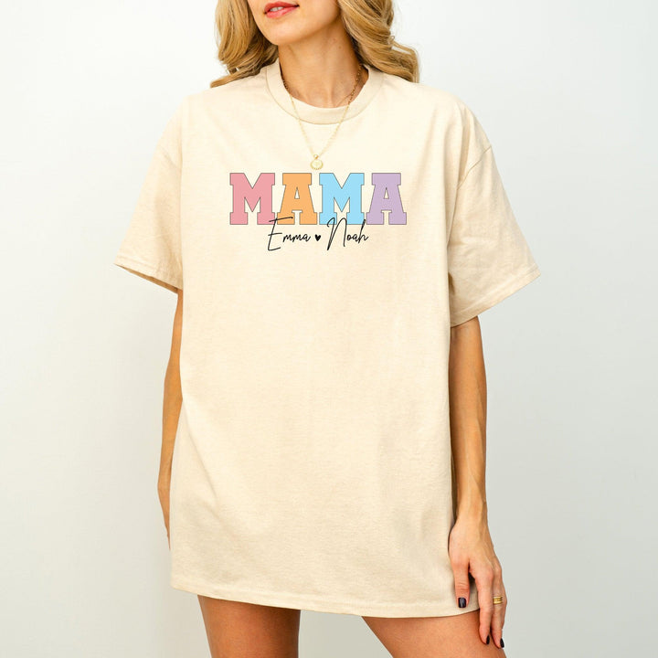 Individuelles Mama und Kinder T-Shirt | Personalisierbar mit Namen-FaceeCo