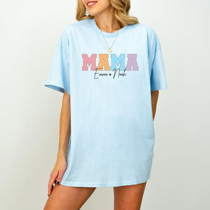 Individuelles Mama und Kinder T-Shirt | Personalisierbar mit Namen-FaceeCo