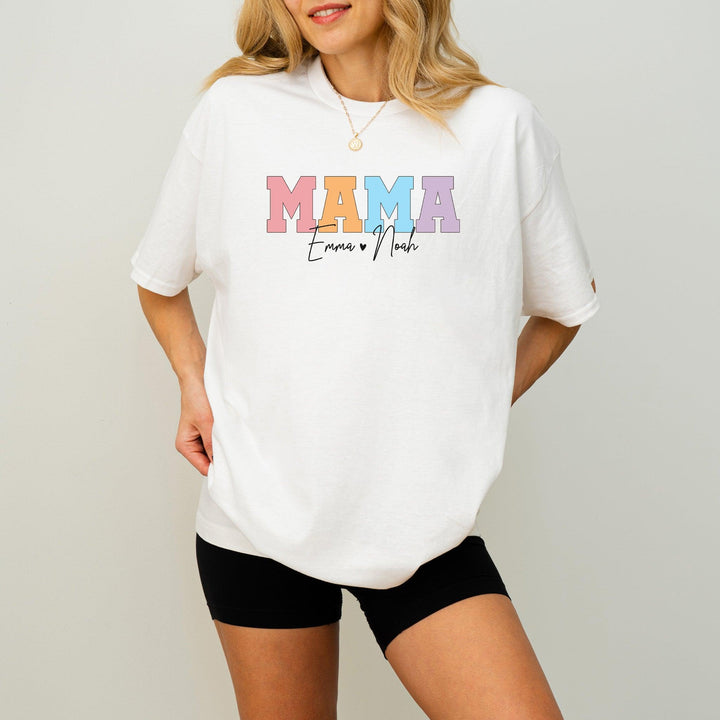 Individuelles Mama und Kinder T-Shirt | Personalisierbar mit Namen-FaceeCo