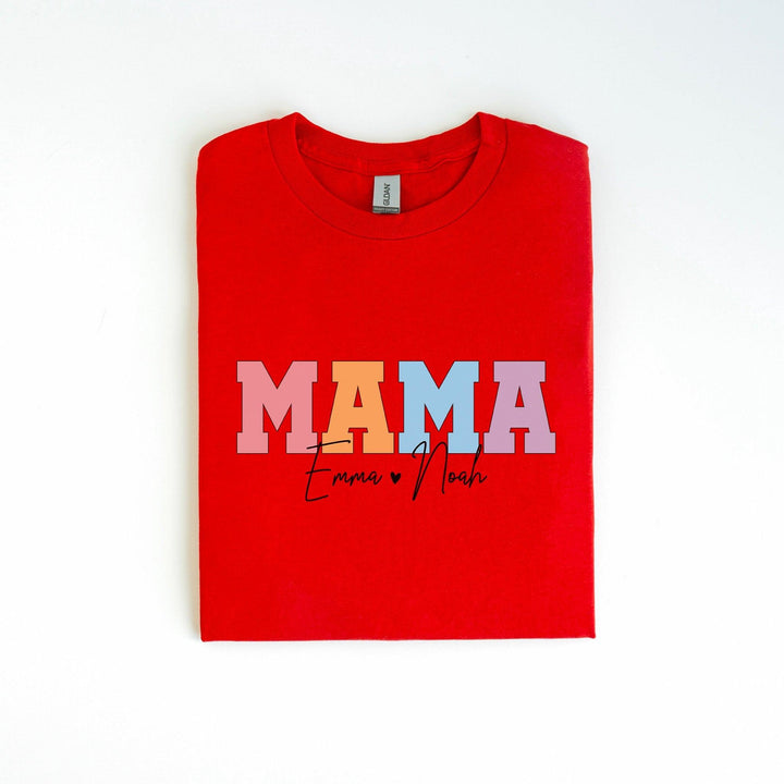 Individuelles Mama und Kinder T-Shirt | Personalisierbar mit Namen-FaceeCo