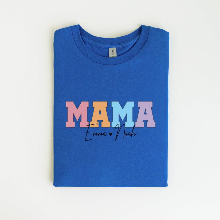 Individuelles Mama und Kinder T-Shirt | Personalisierbar mit Namen-FaceeCo
