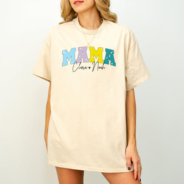 Individuelles Mama und Kinder T-Shirt | Personalisierte T-Shirt für Mütter-FaceeCo