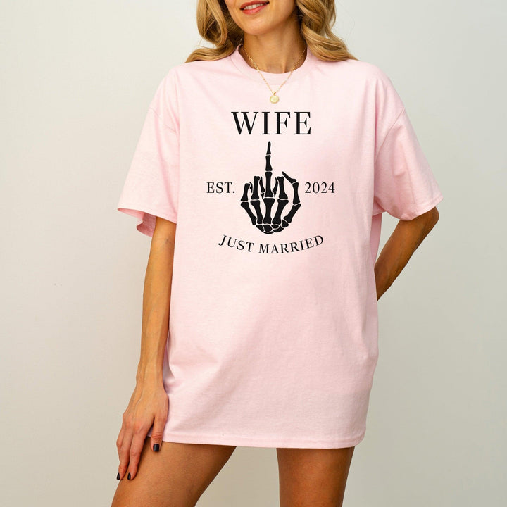 Just Married T-Shirt, personalisiert mit eurem Hochzeitsjahr-FaceeCo