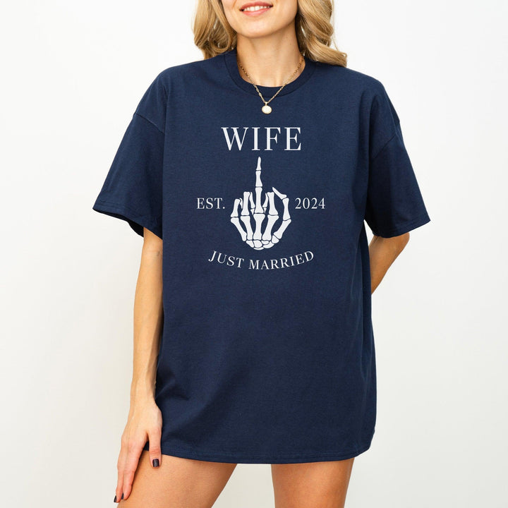 Just Married T-Shirt, personalisiert mit eurem Hochzeitsjahr-FaceeCo