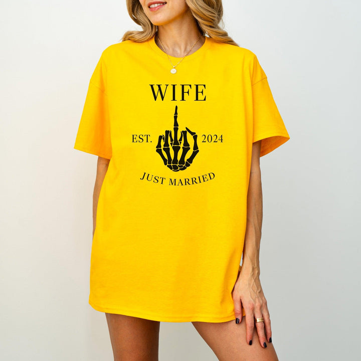 Just Married T-Shirt, personalisiert mit eurem Hochzeitsjahr-FaceeCo