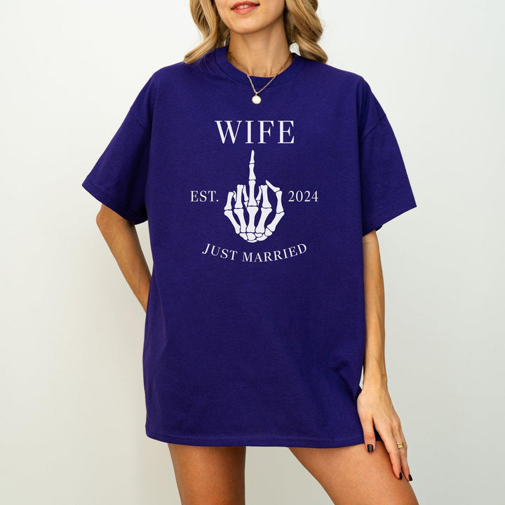 Just Married T-Shirt, personalisiert mit eurem Hochzeitsjahr-FaceeCo