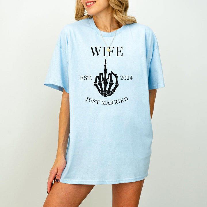 Just Married T-Shirt, personalisiert mit eurem Hochzeitsjahr-FaceeCo