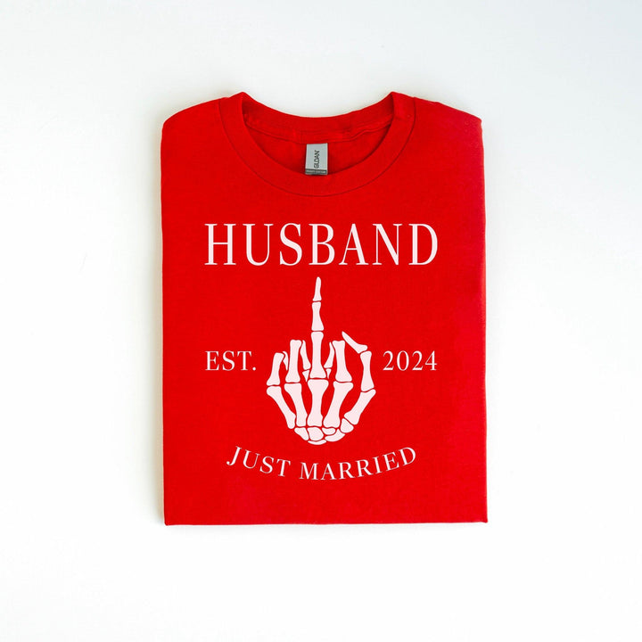 Just Married T-Shirt, personalisiert mit eurem Hochzeitsjahr-FaceeCo