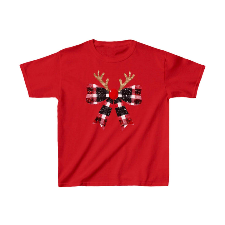 Kinder Süßes Weihnachts-Rentier-Shirt | Festliches T-Shirt für Kinder-FaceeCo