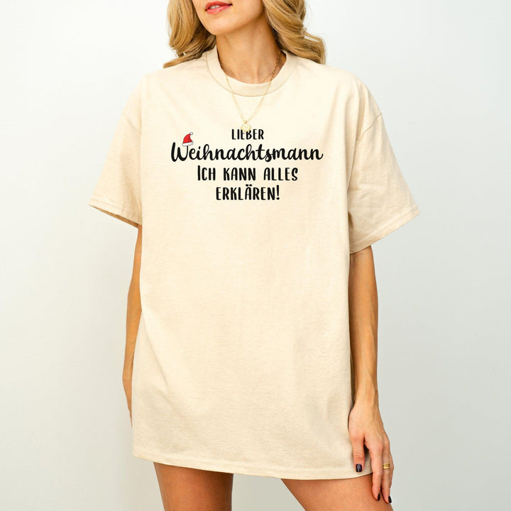 "Lieber Weihnachtsmann..." T-Shirt | Lustiges Weihnachts-Familien-Shirt mit vielen Sprüchen-FaceeCo