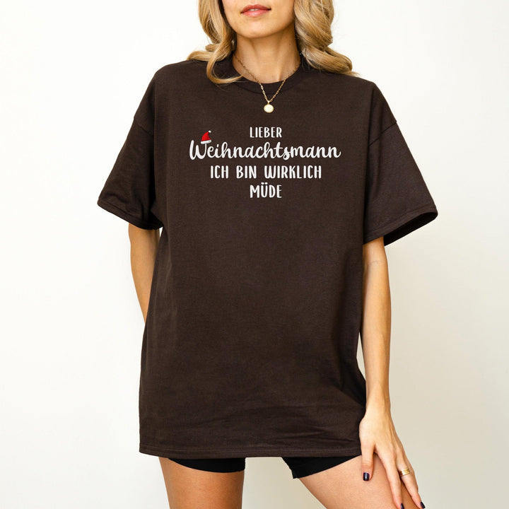 "Lieber Weihnachtsmann..." T-Shirt | Lustiges Weihnachts-Familien-Shirt mit vielen Sprüchen-FaceeCo