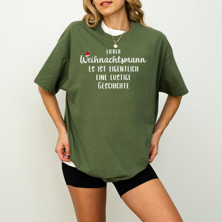 "Lieber Weihnachtsmann..." T-Shirt | Lustiges Weihnachts-Familien-Shirt mit vielen Sprüchen-FaceeCo