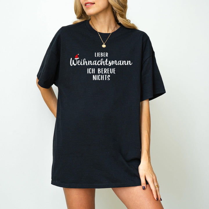 "Lieber Weihnachtsmann..." T-Shirt | Lustiges Weihnachts-Familien-Shirt mit vielen Sprüchen-FaceeCo