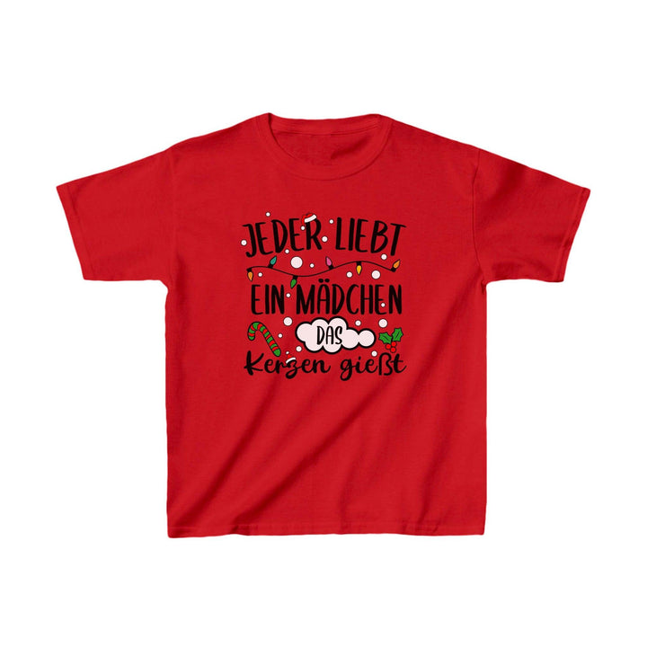 Lustige Weihnachts-Shirts für Kinder | Jeder liebt ein Mädchen... Kinder-T-Shirt-FaceeCo