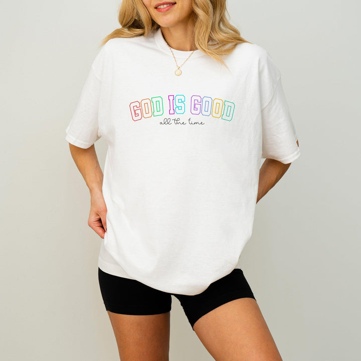 Minimalistisches "God Is Good All The Time" T-Shirt | Trendiges Glaubens-Shirt-FaceeCo