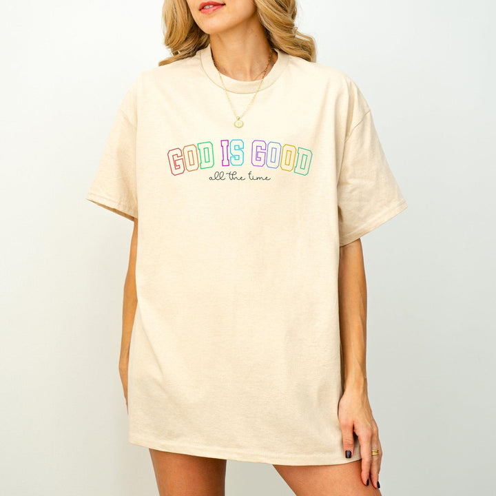Minimalistisches "God Is Good All The Time" T-Shirt | Trendiges Glaubens-Shirt-FaceeCo