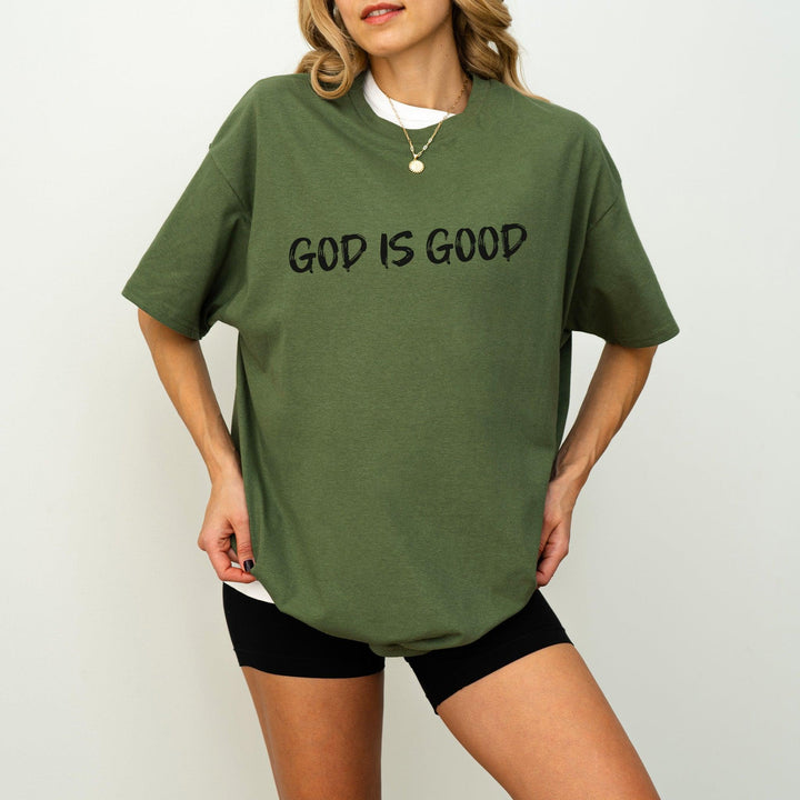 Minimalistisches "God is Good" T-Shirt | Trendiges Glaubens-Shirt-FaceeCo