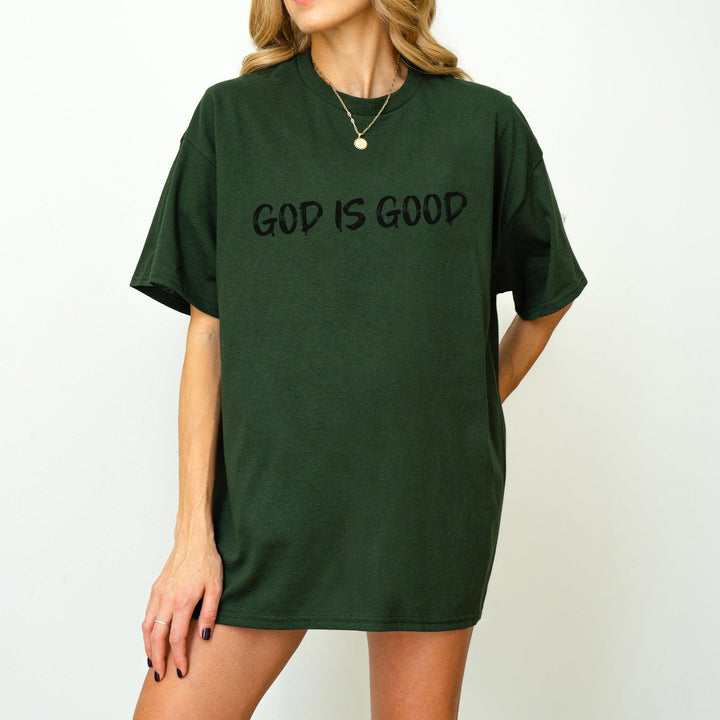 Minimalistisches "God is Good" T-Shirt | Trendiges Glaubens-Shirt-FaceeCo
