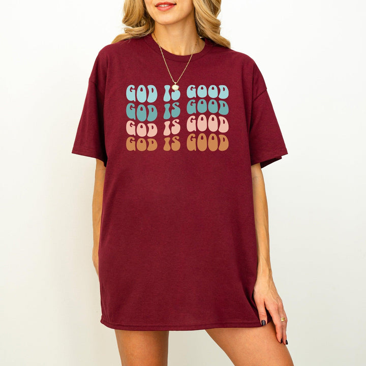 Minimalistisches "God is Good" T-Shirt | Trendiges Glaubens-Shirt-FaceeCo