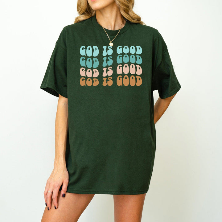 Minimalistisches "God is Good" T-Shirt | Trendiges Glaubens-Shirt-FaceeCo