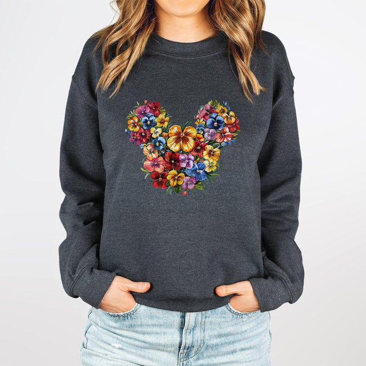 Minnie aus Blumen Pullover | Floraler Minnie Sweatshirt-FaceeCo