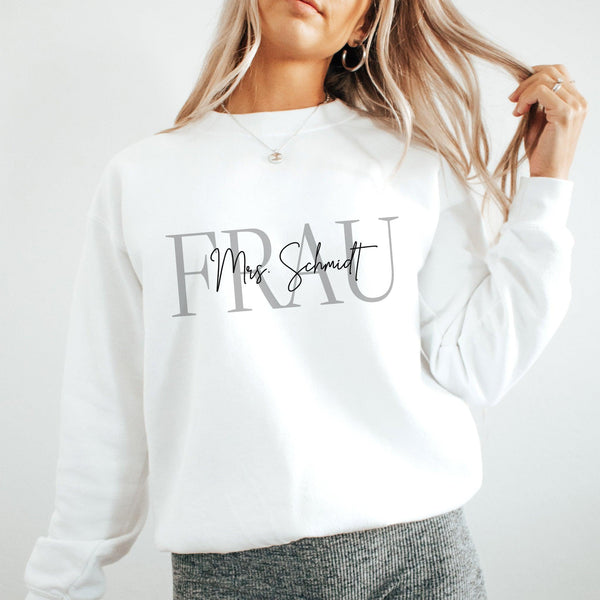 Mrs Pullover | Personalisierter Sweatshirt für die Ehefrau-FaceeCo