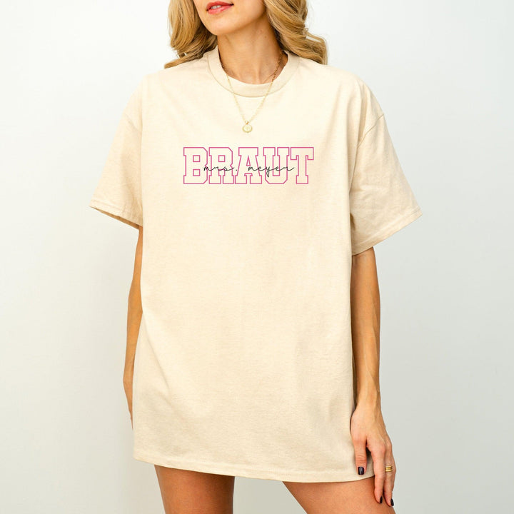 Mrs. Shirt | Braut T-Shirt | Nachname & Verlobungsgeschenk-FaceeCo