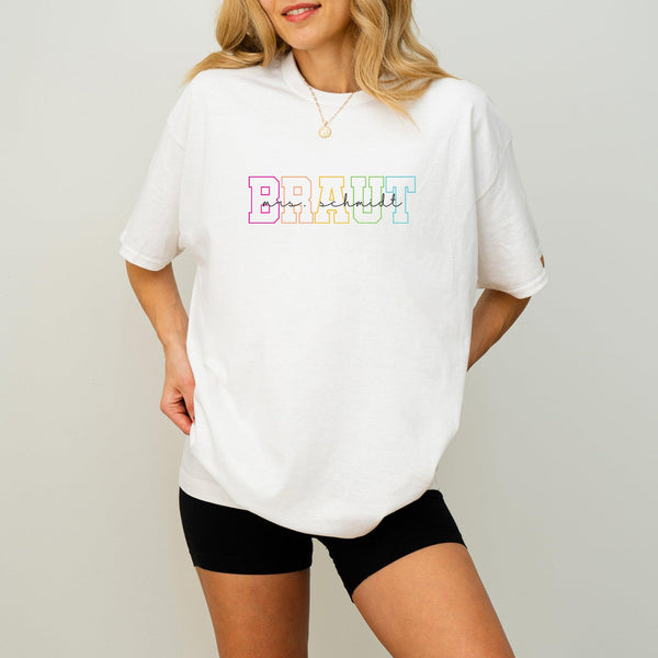 Mrs. T-Shirt | Braut T-Shirt | Nachname & Verlobungsgeschenk-FaceeCo