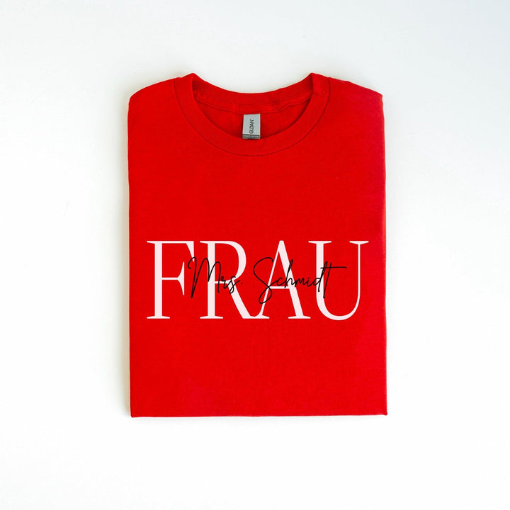 Personalisierter T-Shirt für die Ehefrau | Mrs Shirt-FaceeCo