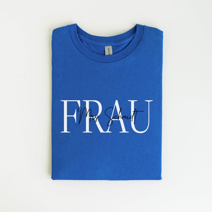 Personalisierter T-Shirt für die Ehefrau | Mrs Shirt-FaceeCo