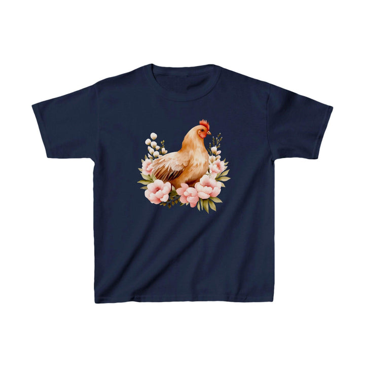 Niedliches Blumen-Henne-Shirt für Kinder | Süßes Huhn T-Shirt-FaceeCo
