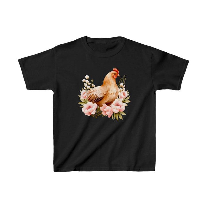 Niedliches Blumen-Henne-Shirt für Kinder | Süßes Huhn T-Shirt-FaceeCo